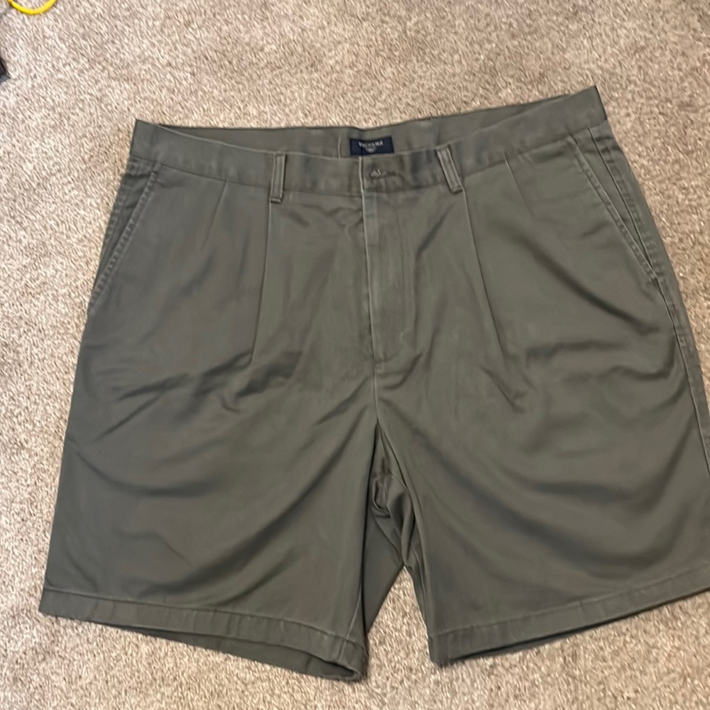 Men’s shorts by Docker and a catchy green color.